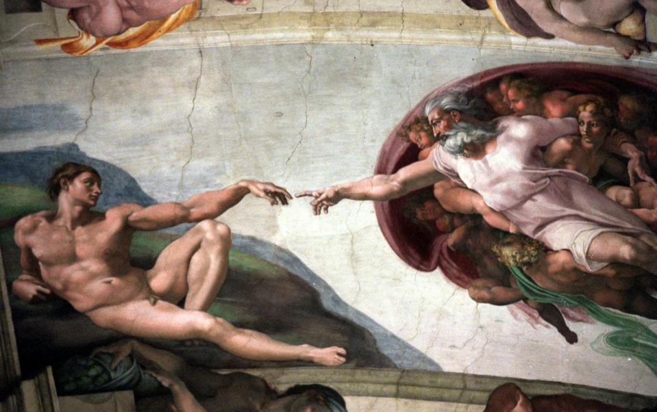 Michelangelo's La Creazione fresco on the ceiling of the Vatican's Sistine Chapel - Plinio Lepri/AP