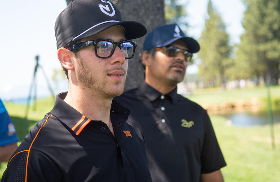 Nick Jonas and Michael Peña - Credit: David Calvert/Getty Images