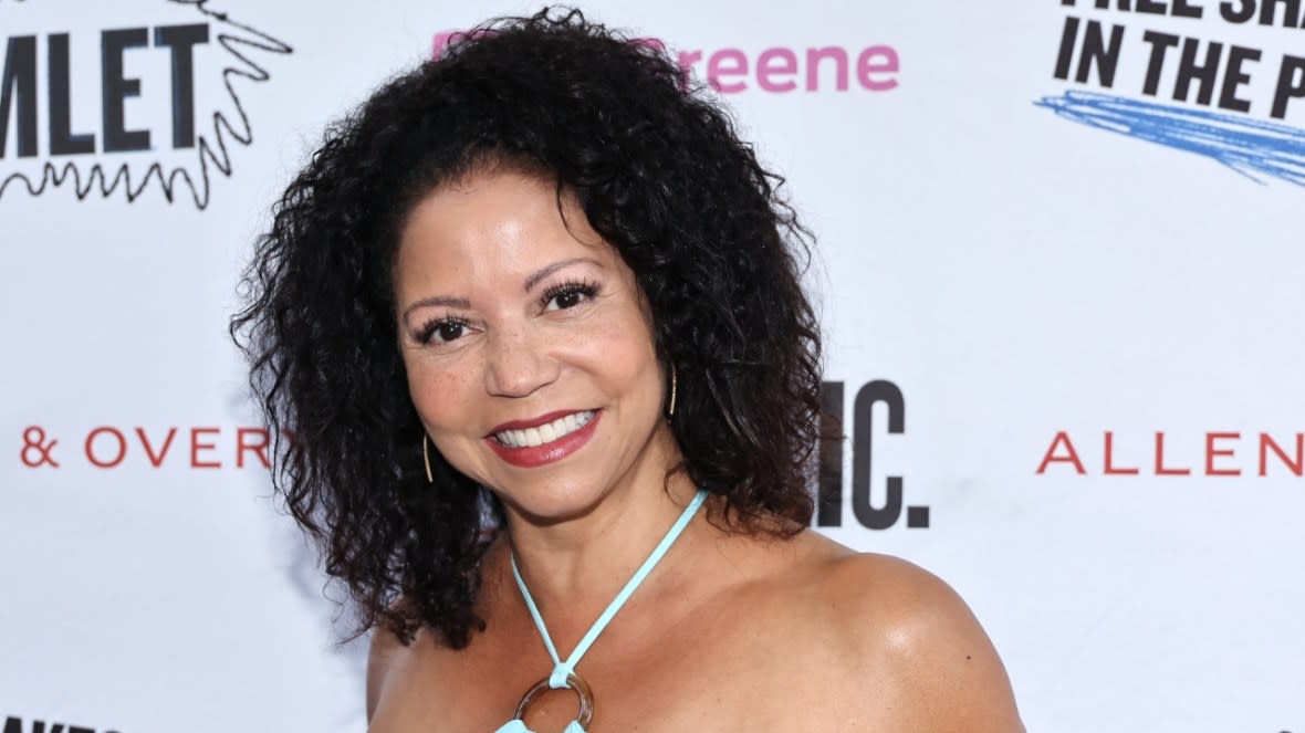 Actress Gloria Reuben, shown at the June 2023 opening night of Shakespeare In The Park's "Hamlet" at Delacorte Theater in New York City, is adding her voice to the chorus of women opening up about the challenges of menopause. (Photo: Jamie McCarthy/Getty Images)