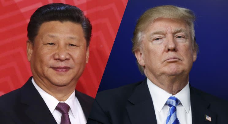 Chinese President Xi Jinping and President Trump 