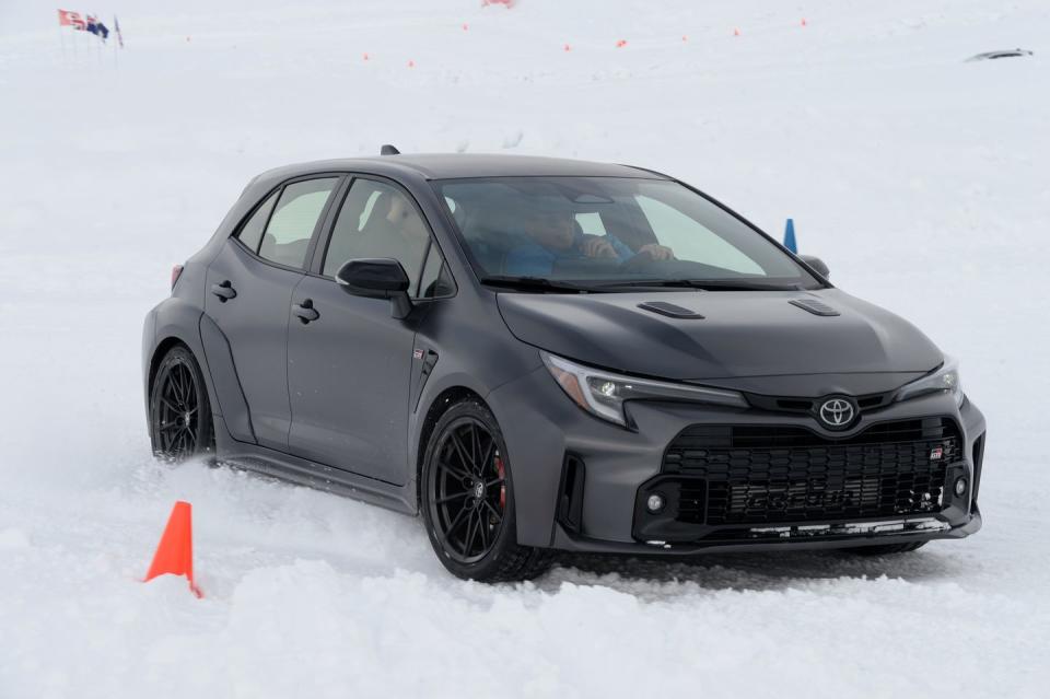 toyota gr corolla at bridgestone winter driving school ice track