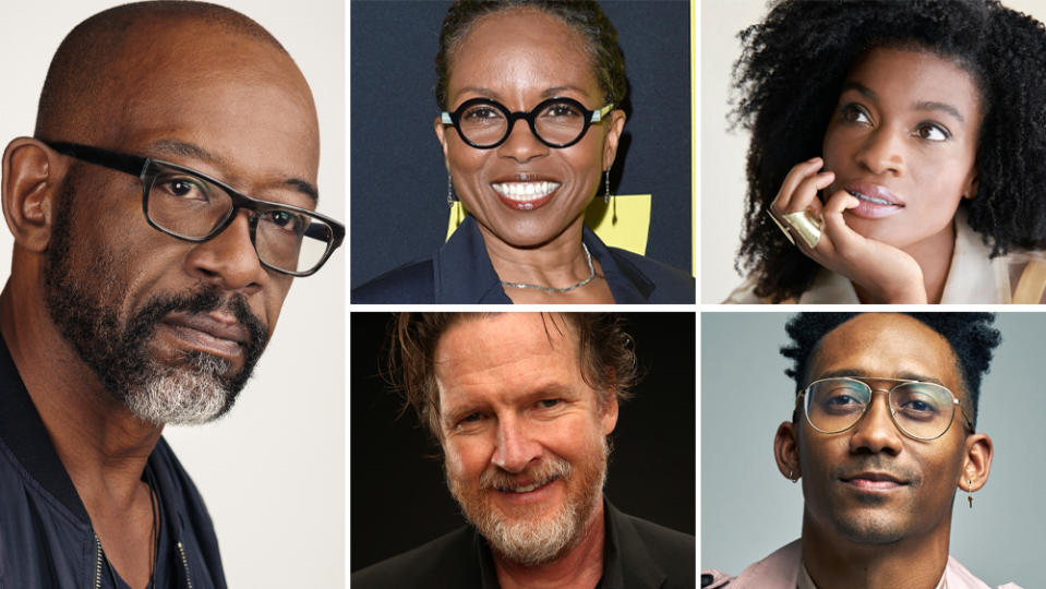 Clockwise from L – Lennie James, LisaGay Hamilton, Ashley Romans, Griffin Matthews and Donal Logue