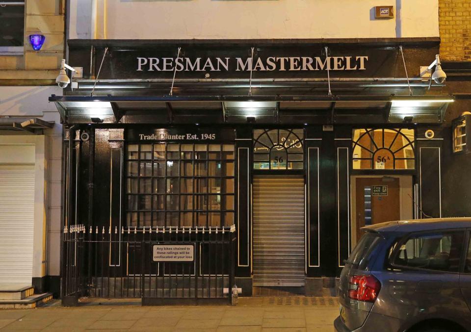 The premises in Hatton Garden where the body of a man was found on the roof: NIGEL HOWARD ©