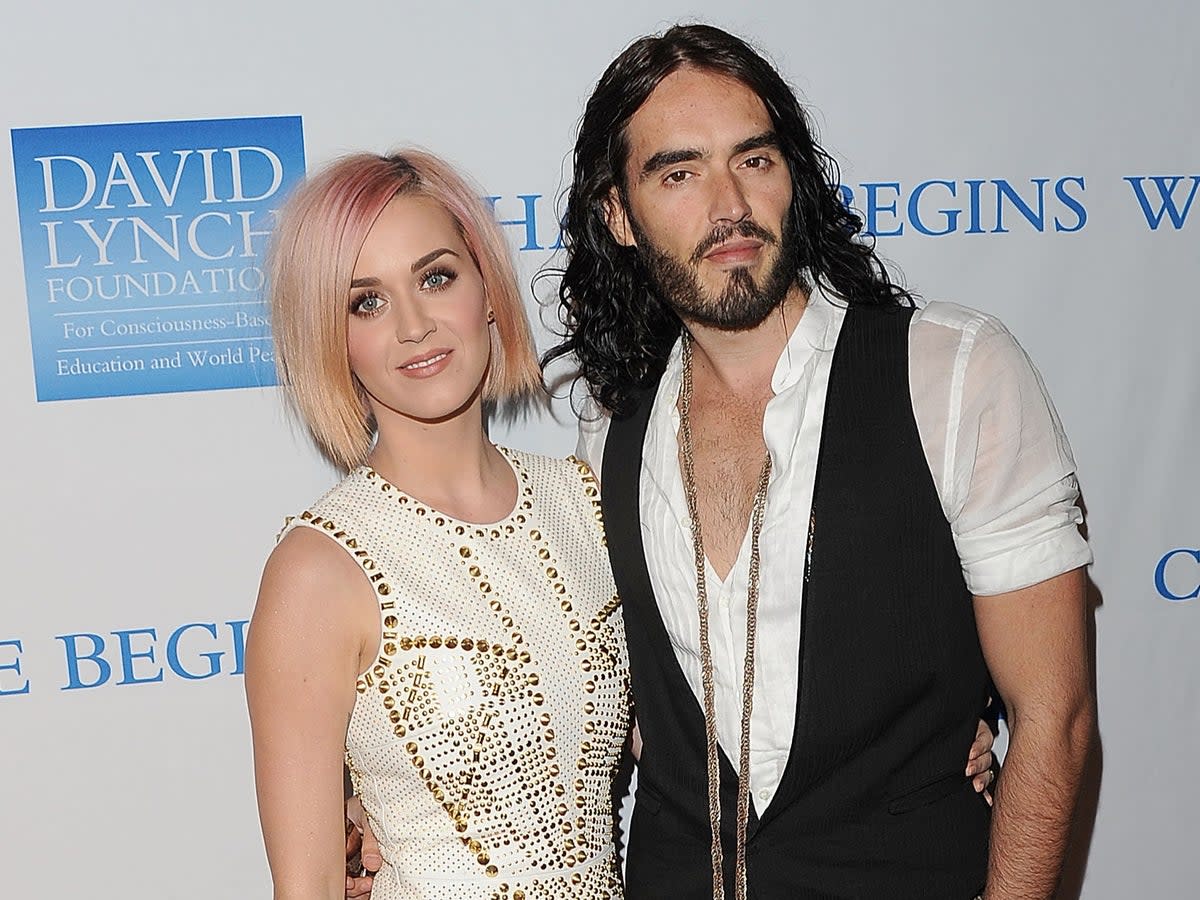 Katy Perry with then-husband Russell Brand (Getty Images)