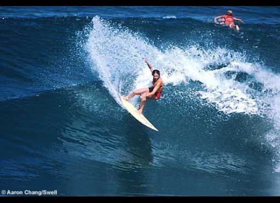 Margo Oberg is a three-time world surfing champion from the United States. She won her first world title in 1977, then won back-to-back titles in 1980 and 1981.