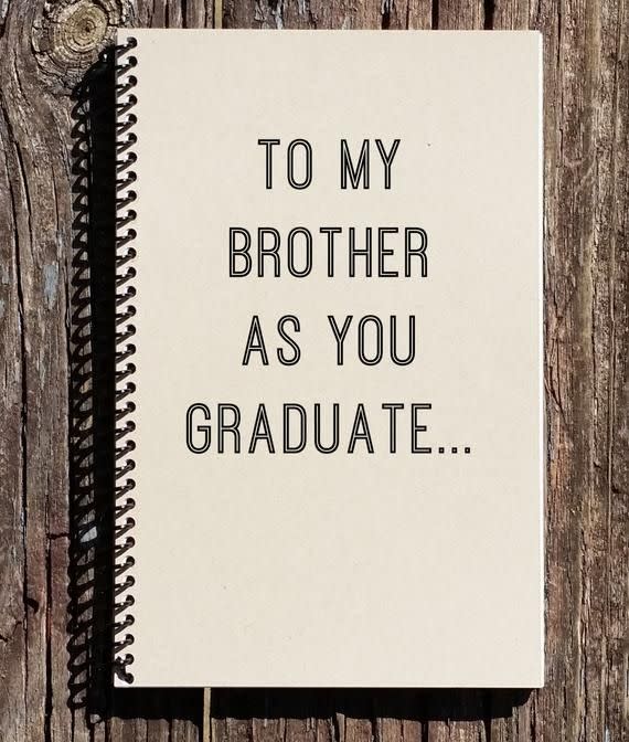 CulturalBindings Brother Graduation Gift Notebook