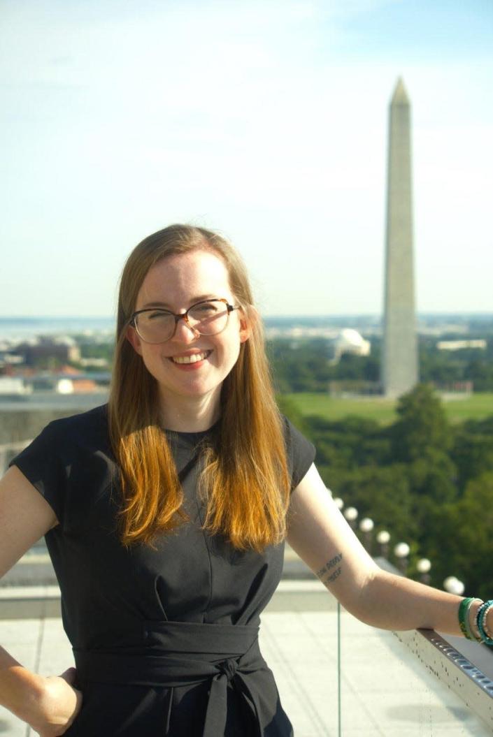 Ashton Potter, 31, has been politically active in Democratic politics since high school. After growing disgruntled working in the fashion industry, she blended passion with career by jumping to work for the Biden campaign and then a nonprofit. Polling data shows Gen Z and Millennials are more likely to bring their politics into the workplace than other generations.