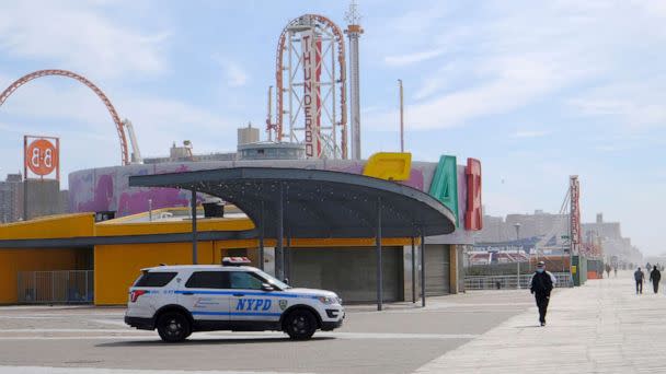 PHOTO: A shooter opened fire on a crowd standing at Brooklyn's famed Coney Island boardwalk early Sunday morning, wounding five people in New York, July 10, 2022. (Luiz C. Ribeiro/New York Daily News/TNS)