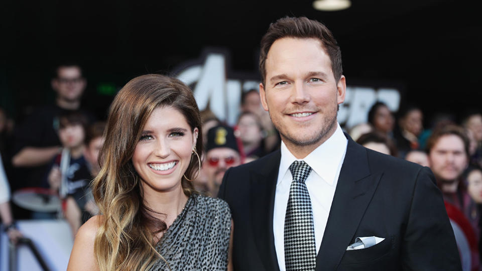 Chris Pratt and Katherine Schwarzenegger on the Avengers: Endgame red carpet