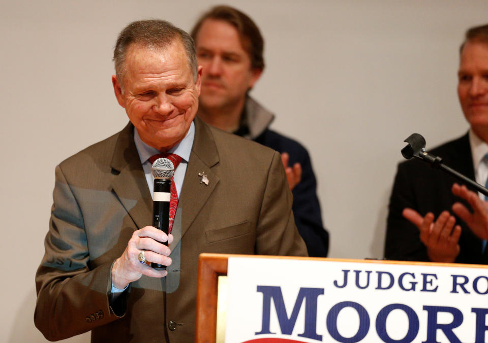 Roy Moore denied all the sexual misconduct allegations, but he still lost the election. (Photo: Jonathan Bachman / Reuters)