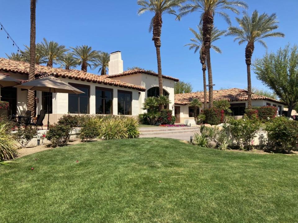 This area facing south at the clubhouse at Rancho La Quinta Country Club will be expanded into an new indoor-outdoor dining area when the clubhouse starts renovations in September