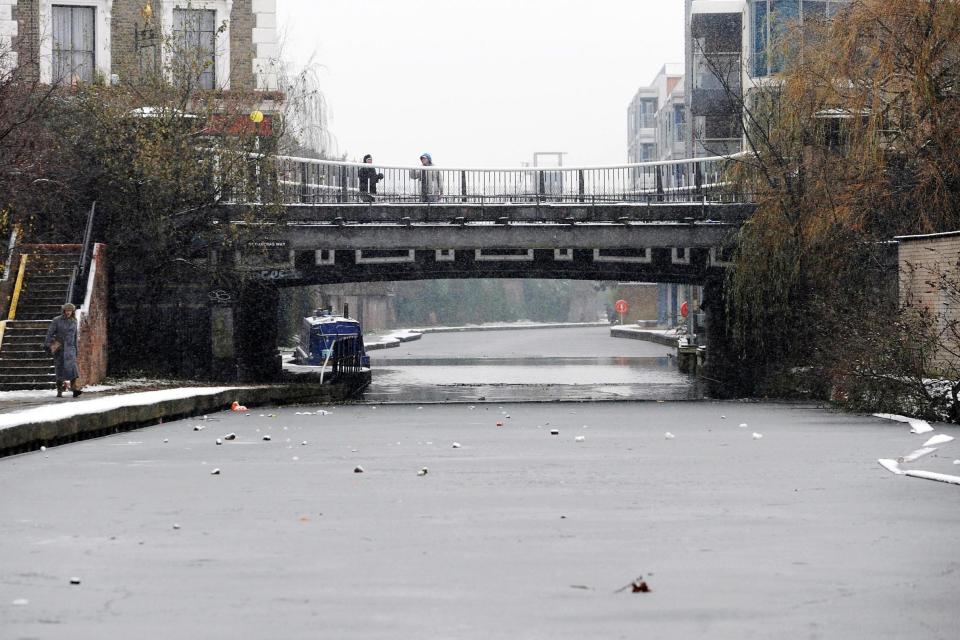 The east London canal. A man was pushed into the water on June 26 (PA)