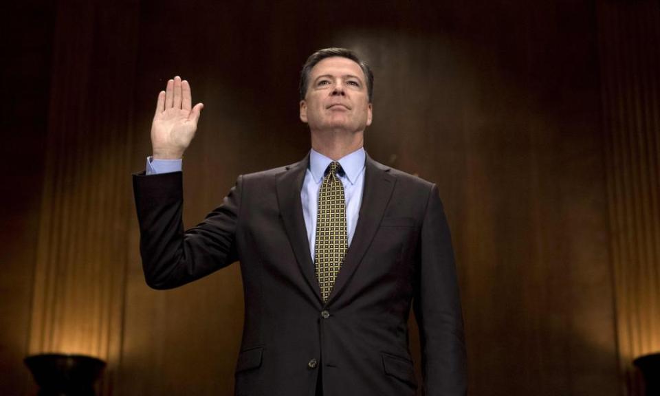 James Comey will answer questions on whether the president tried to influence his investigation into improper contact between a top Trump adviser and Russian officials. 