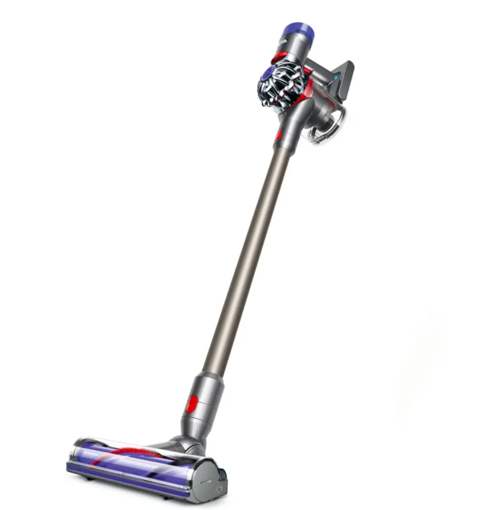 The Dyson V8 Animal extra cordless vacuum on a white background