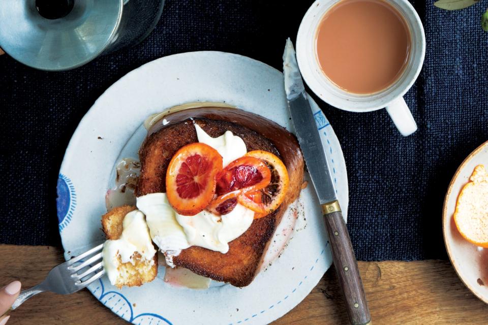 Maple-Cinnamon Toast With Citrus and Crème Fraîche