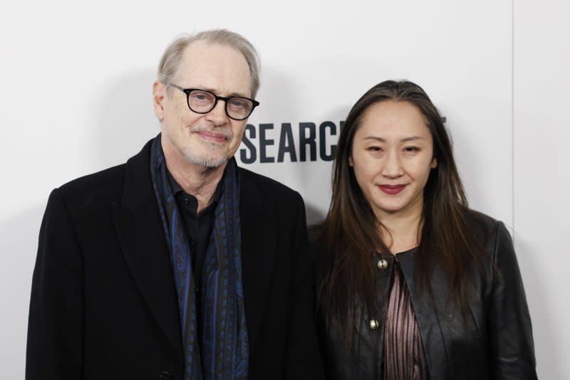 Steve Buscemi (L) and Karen Ho attend the New York premiere of "Poor Things" in 2023. File Photo by John Angelillo/UPI