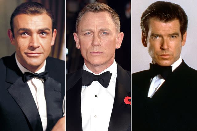 <p>Courtesy Everett Collection; Karwai Tang/WireImage; United Artists/courtesy Everett Collection</p> From L: Sean Connery, Daniel Craig and Pierce Brosnan as James Bond