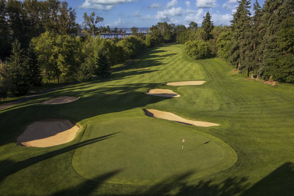 The 18th hole of Broadmoor Golf Club as seen on June 28h 2023 in Seattle, WA. (USGA/Kirk H. Owens)