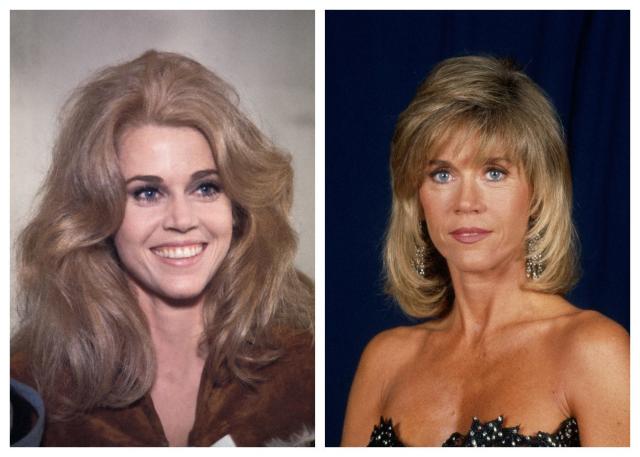 Jane Fonda in 1970 vs 1989 - Gamma-Rapho