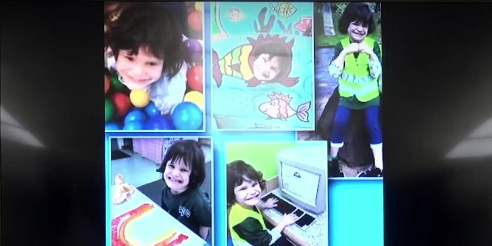 A screenshot of a video screen showing four images of Isabella Kalua smiling.