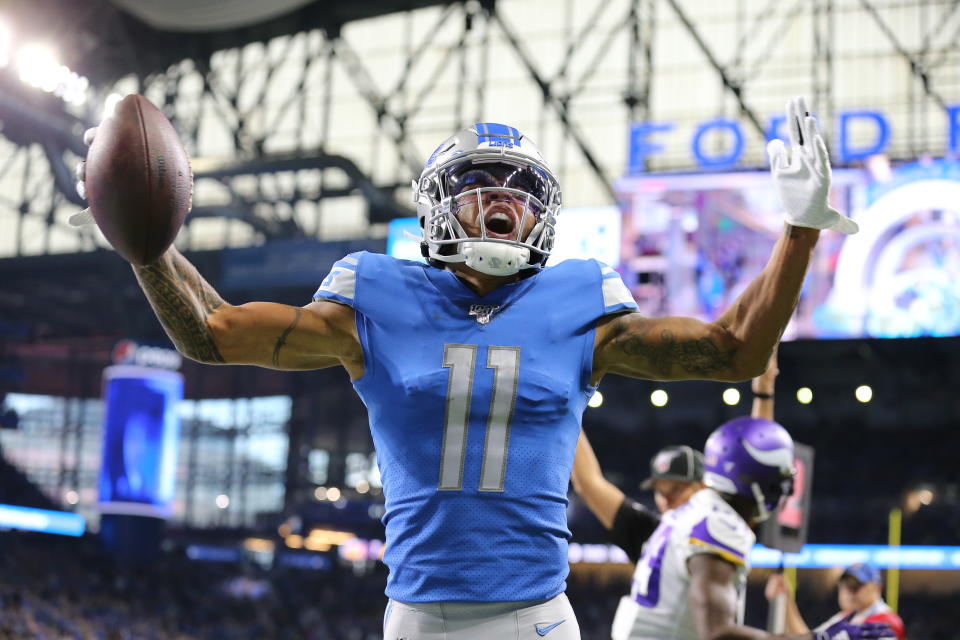 Marvin Jones had a four-touchdown day on Sunday but the Detroit Lions lost to the Minnesota Vikings. (Rey Del Rio/Getty Images)