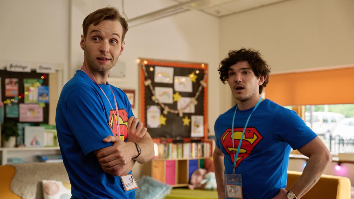  Gabriel and Andy in Superman T Shirts in Lost Boys and Fairies. 