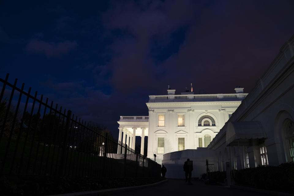 A view of the White House, Tuesday, Nov. 17, 2020, in Washington. (AP Photo/Evan Vucci)