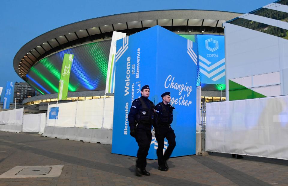 The COP24 conference center In Katowice, Poland, on Tuesday. (Photo: Franck Dubray/Maxppp via ZUMA Press)