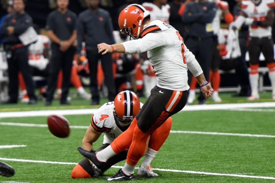 Browns kicker Zane Gonzalez was wasteful with the boot as the Browns missed a glorious chance to end their winless run, going down 21-18 against the Saints