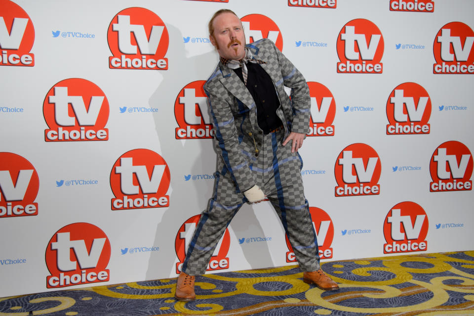 Keith Lemon poses for photographers at the TV Choice Awards 2015 at a central London venue, London, Monday, Sept. 7, 2015. (Photo by Jonathan Short/Invision/AP)