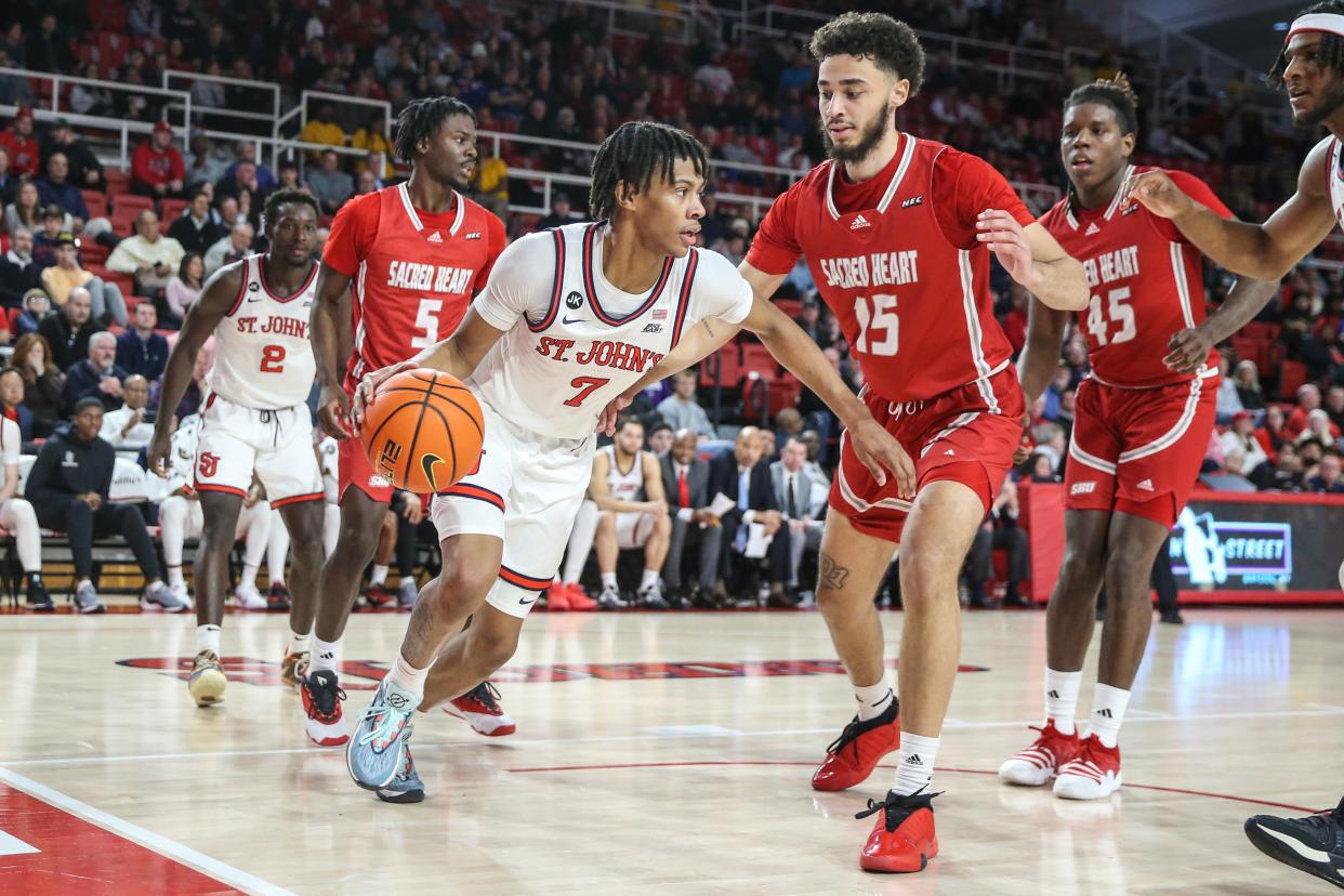 Sacred Heart forward Raymond Espinal-Guzman is averaging 4.7 points and 3.8 rebounds off the bench for the Pioneers.