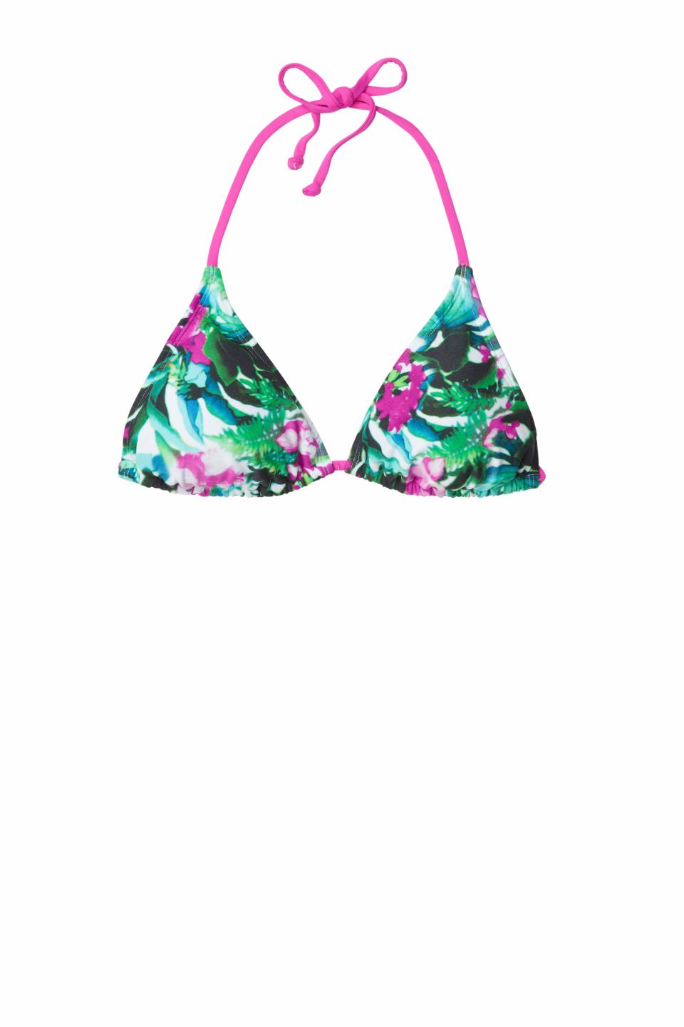 This product image released by Athleta shows a bikini top. Swim separates, including bikini and tankini tops, and brief, bikini and short-style bottoms, were introduced into wide distribution several years ago. They were intended to solve a practical problem when consumers needed a bigger top or bigger bottom, but women have since started using them to make a style statement. (AP Photo/Athleta)