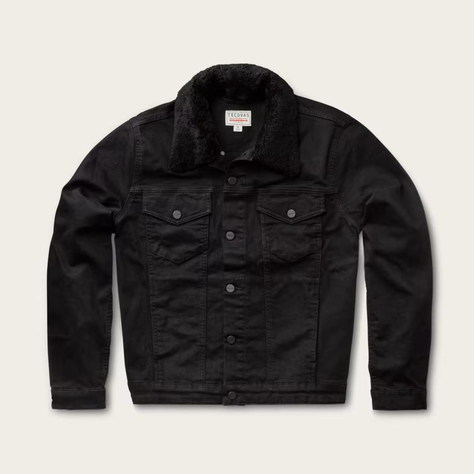 Best black denim jacket for men.