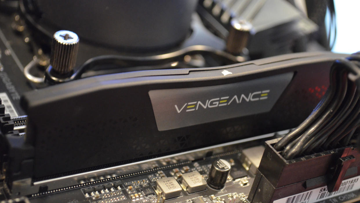  Corsair Vengence DDR5 RAM in a motherboard 