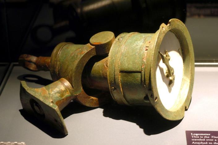 LOS ANGELES - FEBRUARY 6:  A logometer from the Titanic is on display at 