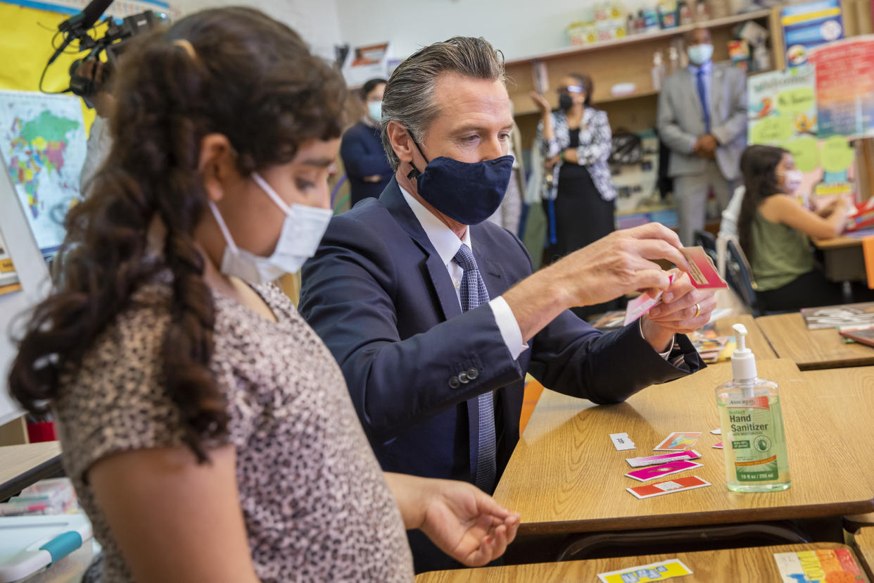 Dina Kassan and Gavin Newsom