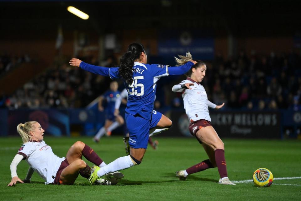 Greenwood’s challenge on Ramirez was clumsy and could have led to a penalty (Getty Images)