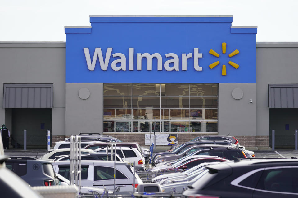 Shown is a Walmart location in Philadelphia, Wednesday, Nov. 17, 2021. (AP Photo/Matt Rourke)