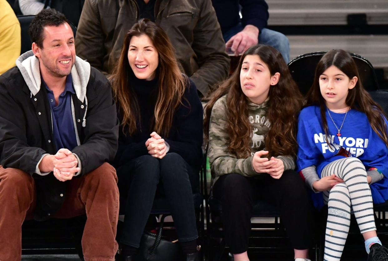 Adam Sandler and family