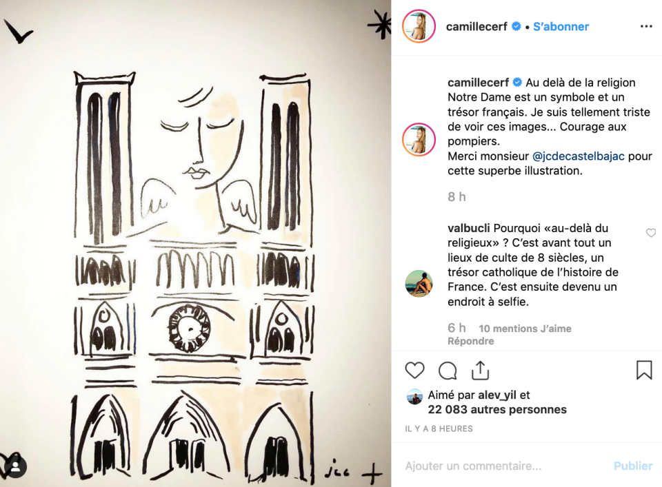 Les stars rendent hommage à Notre Dame de Paris