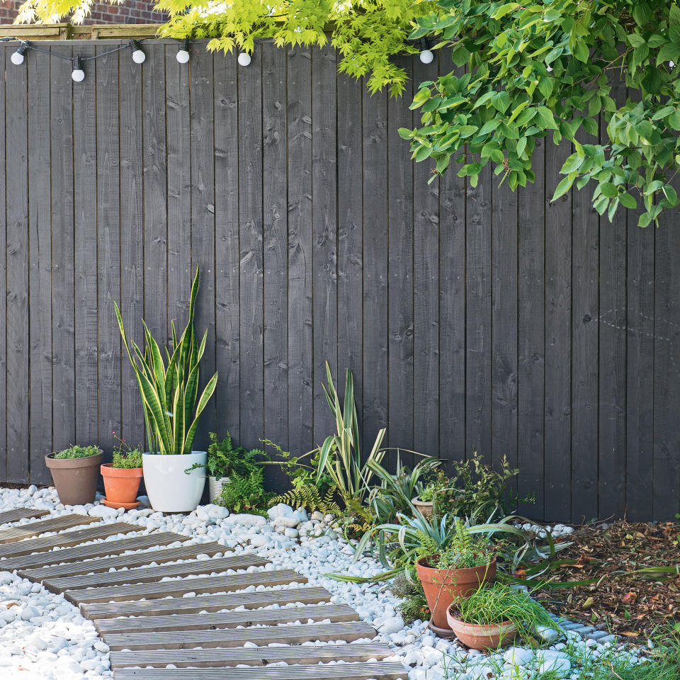 Paint fences black