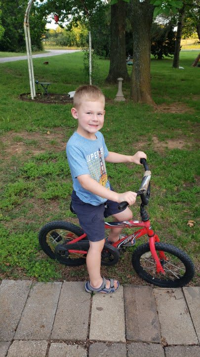 Liam loved riding his bike. Photo: Amelia Harrison.