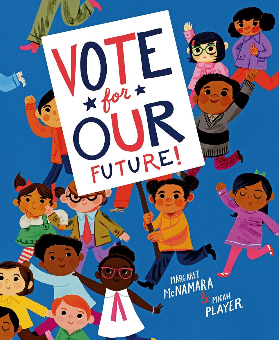 Students at a school that serves as a polling station encourage members of their community to vote in this inspiring book. <i>(Available <a href="https://www.amazon.com/Vote-Our-Future-Margaret-McNamara/dp/1984892800" target="_blank" rel="noopener noreferrer">here</a>)</i>