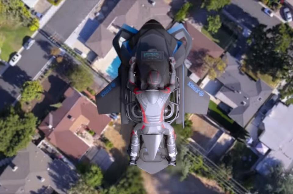 Una foto del modello The Speeder, progettato dall’azienda JetPack Aviation