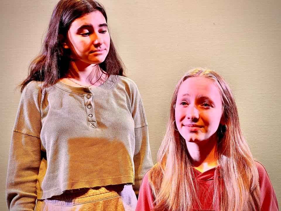 Emma Shachter, left, and Avery Young in the Abbey Theater of Dublin production of “The Land of Forgotten Toys.”