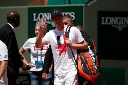 Tennis - French Open - Roland Garros - Paris - 26/05/2017 - Andy Murray of Britain attends a training session. REUTERS/Benoit Tessier