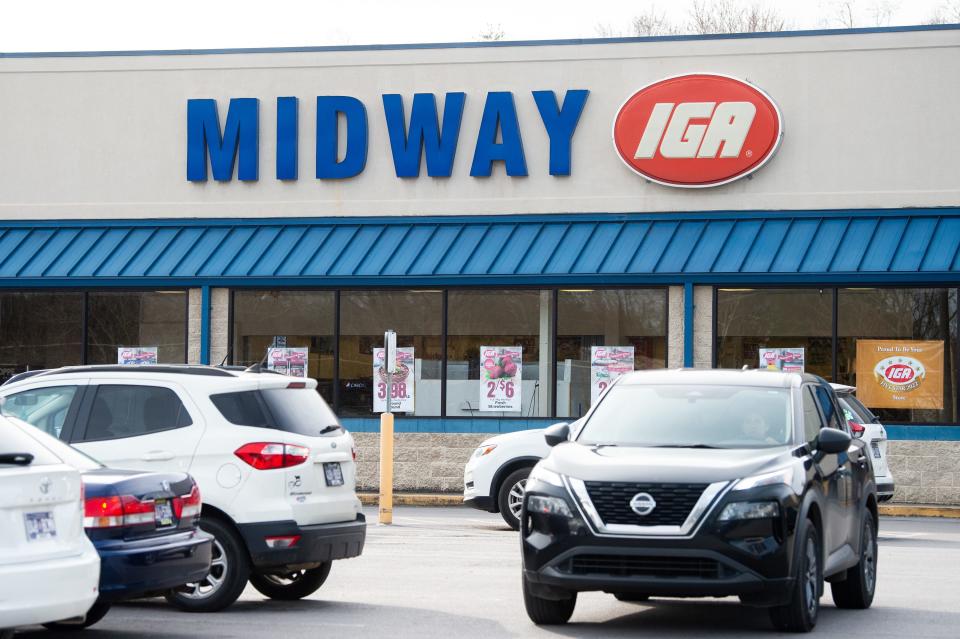 The Midway IGA grocery store in Corryton on Tuesday, Feb. 21, 2023. 