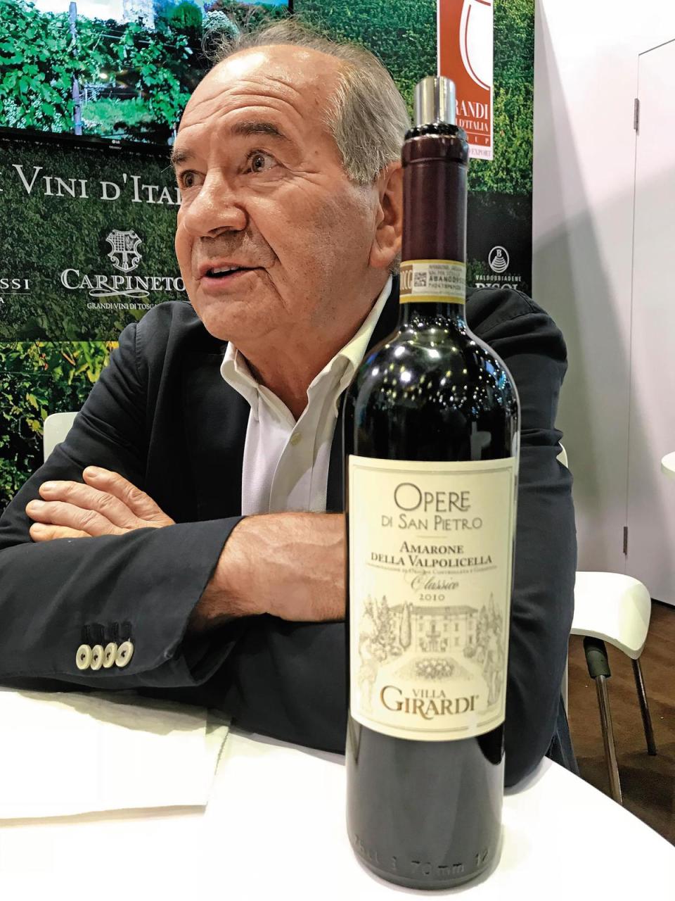 義大利Tommasi酒莊靈魂人物Franco，每2年都會出席Vinexpo HK活動，今年更參與「Valpolicella 50週年巡迴」主題。