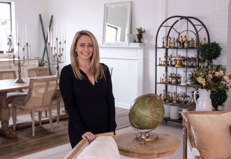 Dovetail Vintage is an Atlantic Highlands-based business that provides luxury furniture for special occasions. Owner Nicole Oppelt is shown within the business.    Atlantic Highlands, NJWednesday, January 11, 2023