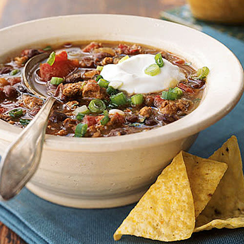 Mexican Black Bean Sausage Chili